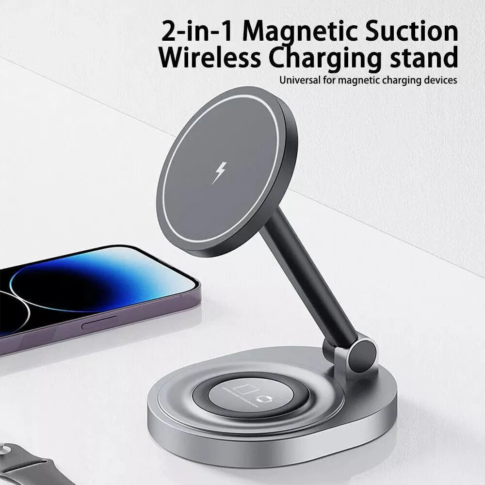 2-in-1 Foldable Magnetic Wireless Charger