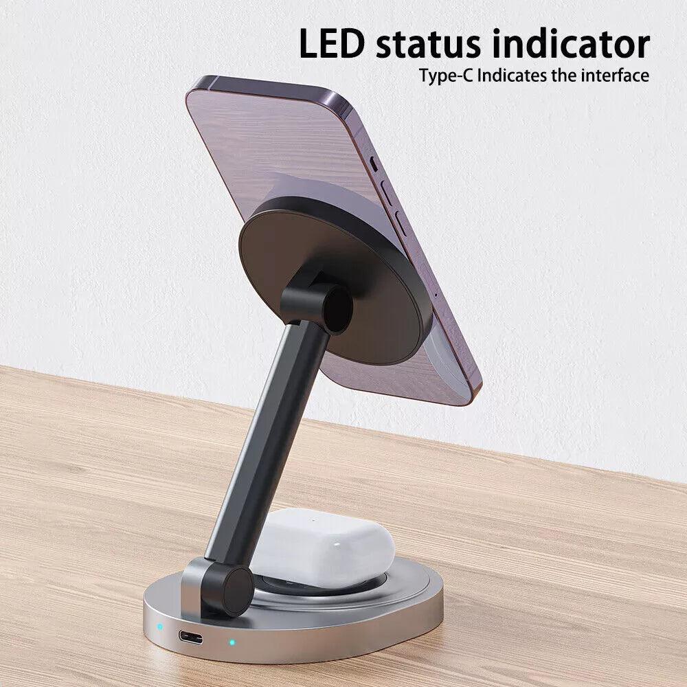 2-in-1 Foldable Magnetic Wireless Charger