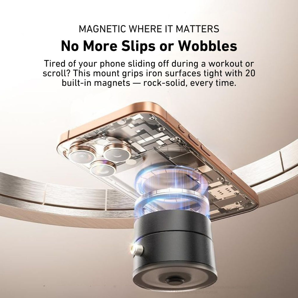 Vacuum Suction Magnetic Phone Mount with Foldable & Retractable Stand