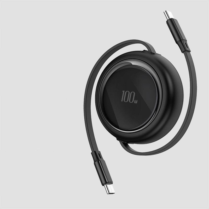 100W Fast Charging Retractable Data Cable