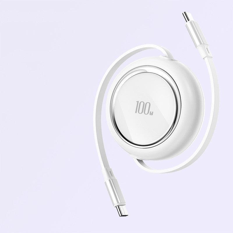 100W Fast Charging Retractable Data Cable