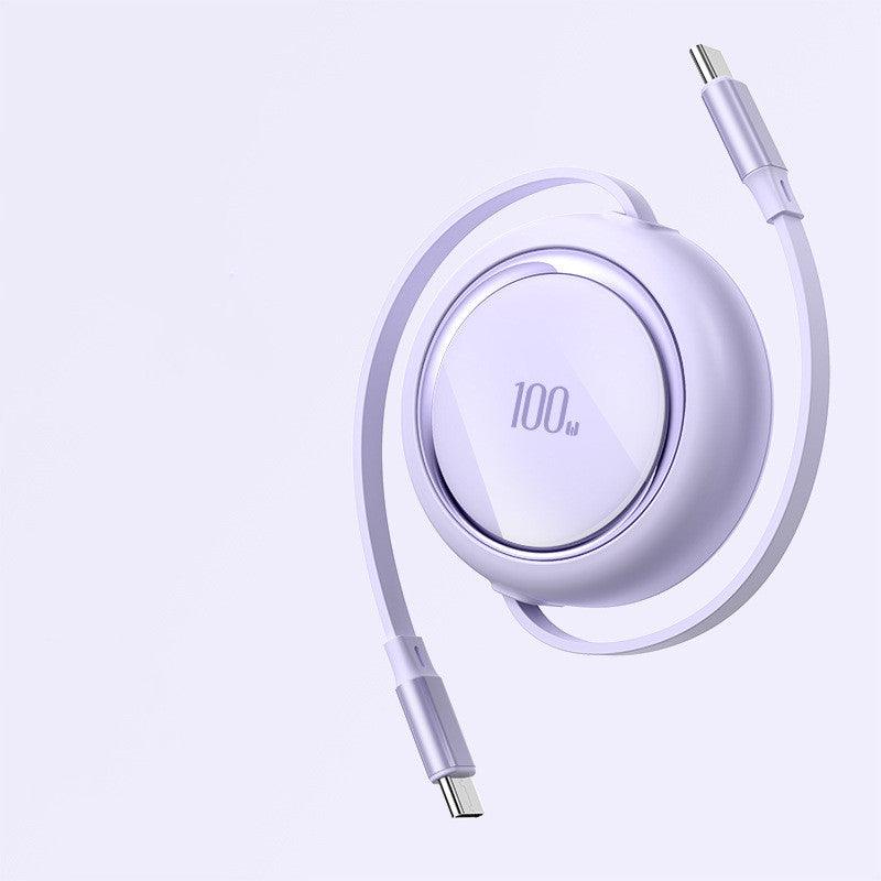 100W Fast Charging Retractable Data Cable