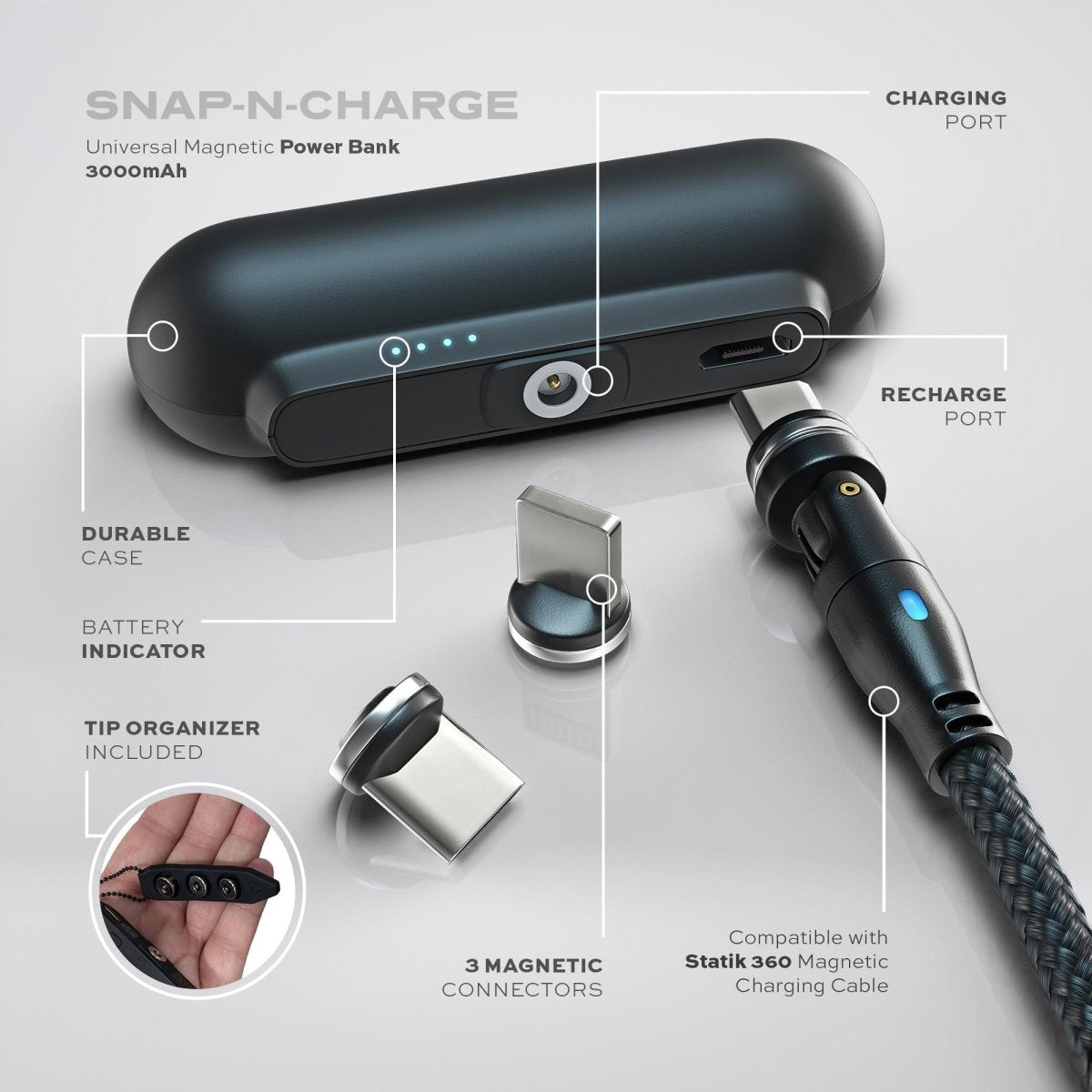 Space Capsule Mini Magnetic Power Bank