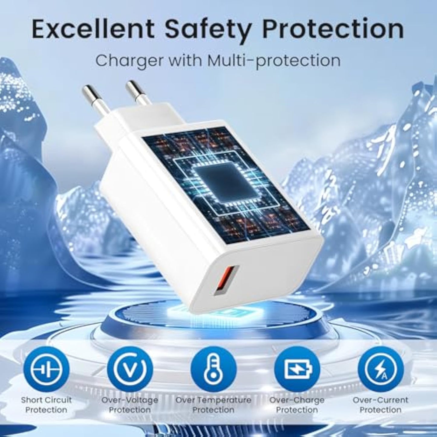 33 W USB C Charger Power Supply with 6A Charging Cable 2 m, Quick Charger USB Power Mobile Phone Chargers for Xiaomi Mi14 T Mi14 14 Pro Mi13T Mi13 Mi12 Mi11 Redmi Note 14 13 12 11 10 Poco X6 X5 X4 Pad