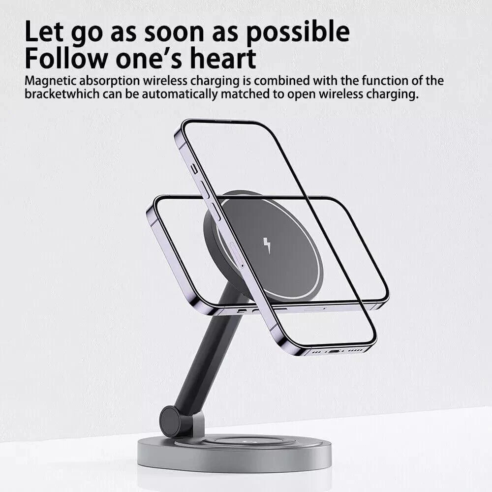 2-in-1 Foldable Magnetic Wireless Charger