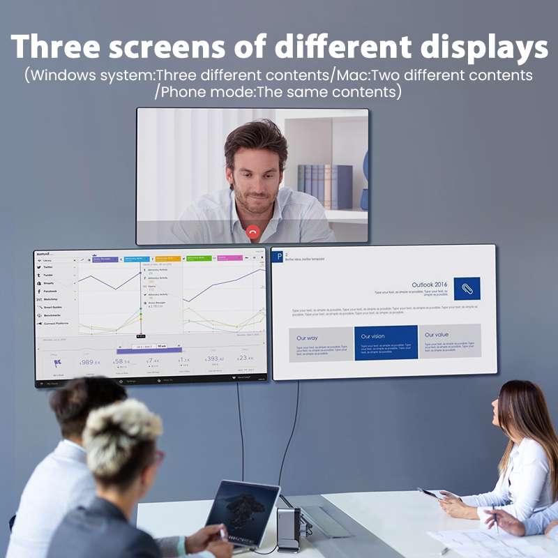17-in-1 Docking Station with Type-C/PD/HMDI/SD/TF/USB