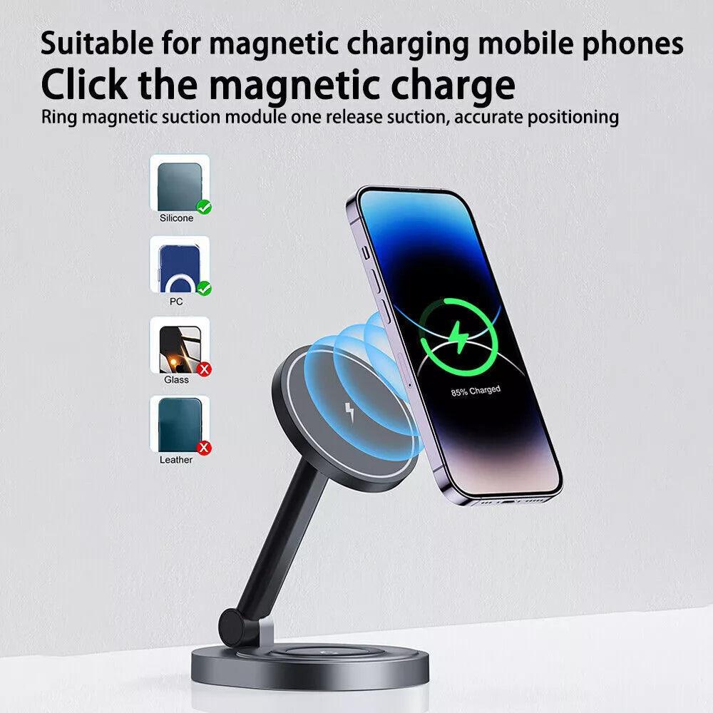 2-in-1 Foldable Magnetic Wireless Charger