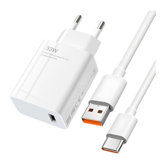 33 W USB C Charger Power Supply with 6A Charging Cable 2 m, Quick Charger USB Power Mobile Phone Chargers for Xiaomi Mi14 T Mi14 14 Pro Mi13T Mi13 Mi12 Mi11 Redmi Note 14 13 12 11 10 Poco X6 X5 X4 Pad